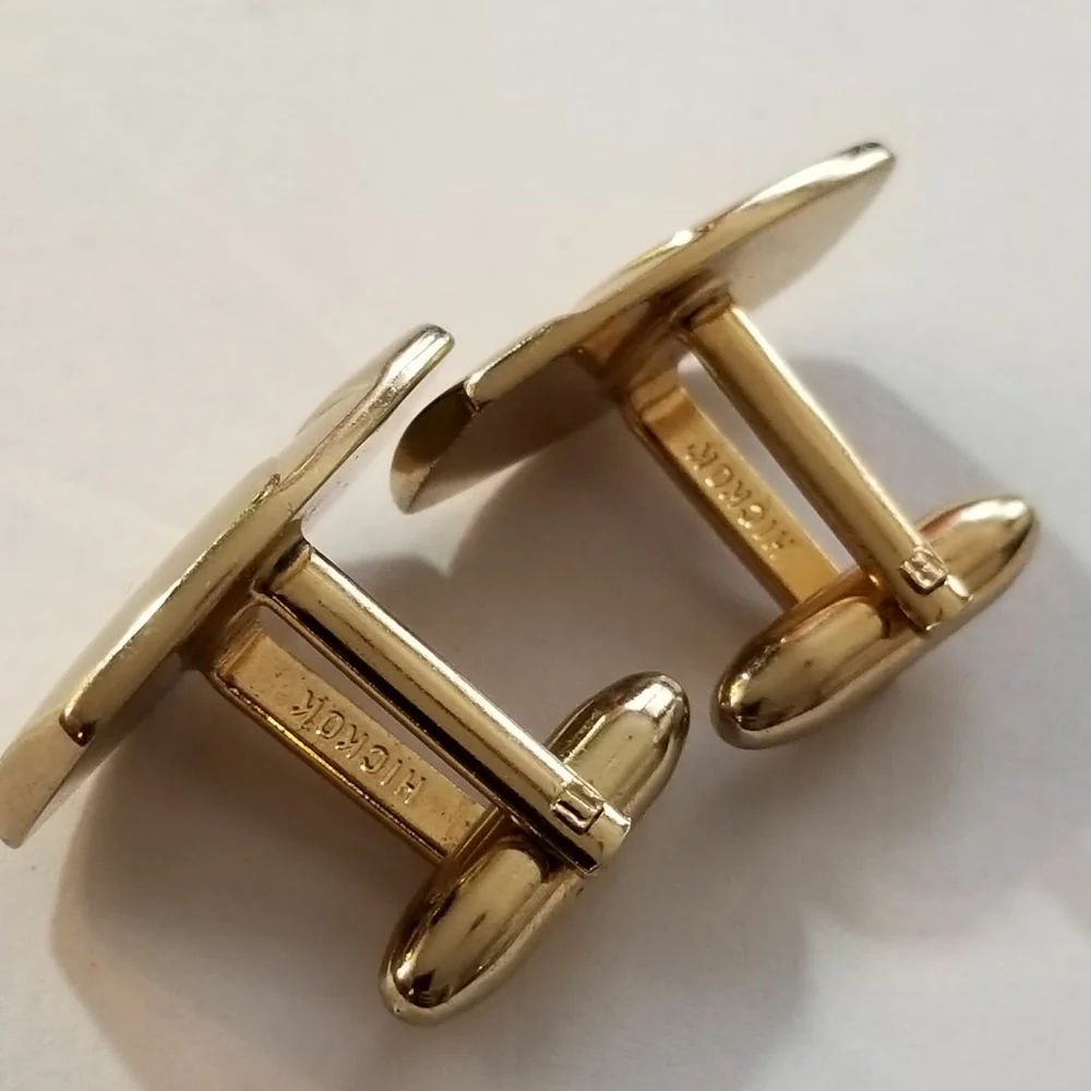 Vintage Hickok cuff links gold tone
